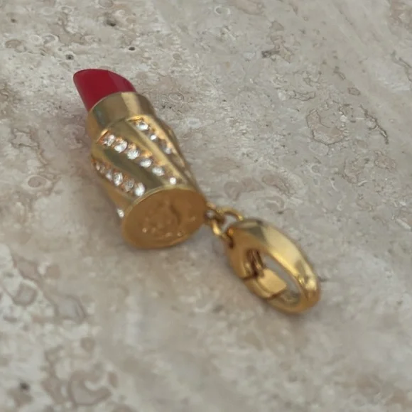 Spartina 449 Jewelry Gold Lipstick Charm - Picture 8 of 9